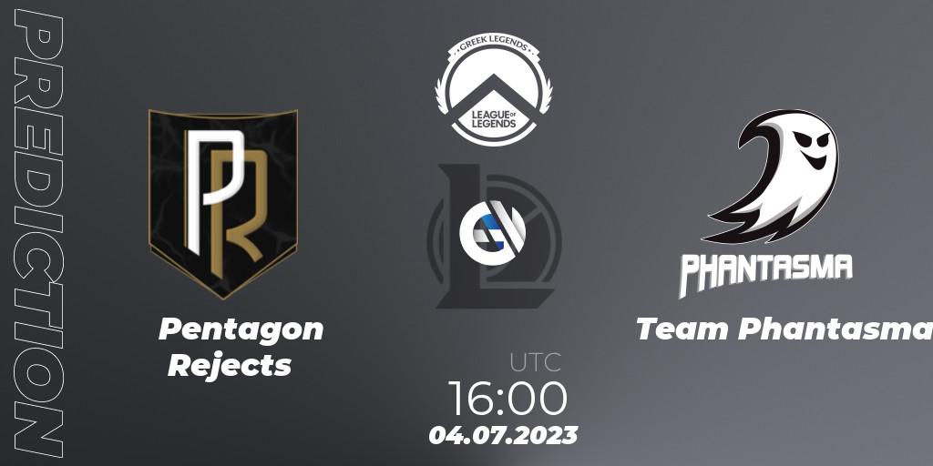 Pentagon Rejects - Team Phantasma: прогноз. 04.07.23, LoL, Greek Legends League Summer 2023