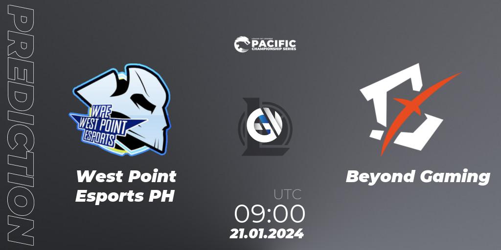 West Point Esports PH - Beyond Gaming: прогноз. 21.01.2024 at 09:00, LoL, PCS Spring 2024