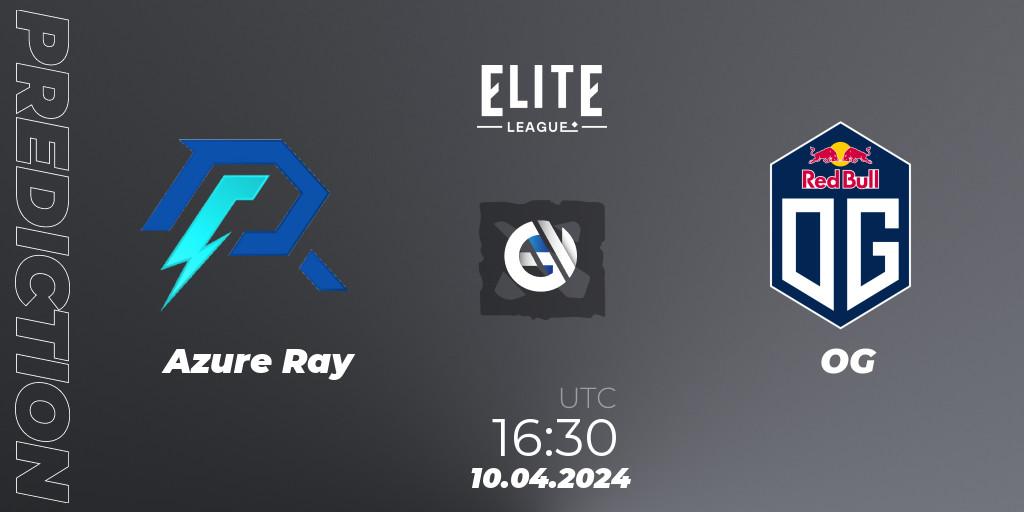 Azure Ray - OG: прогноз. 10.04.2024 at 16:38, Dota 2, Elite League: Round-Robin Stage
