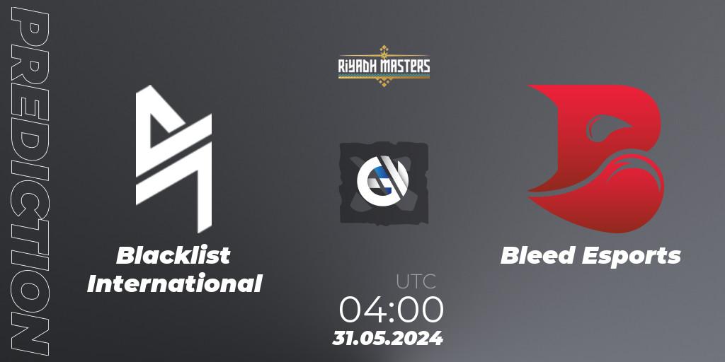 Blacklist International - Bleed Esports: прогноз. 31.05.2024 at 04:20, Dota 2, Riyadh Masters 2024: Southeast Asia Closed Qualifier