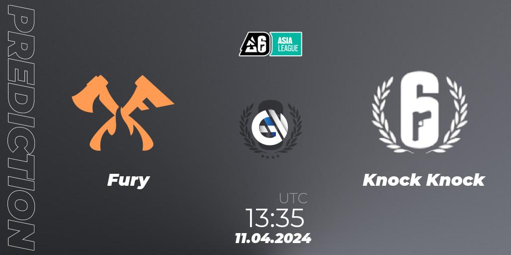 Fury - Knock Knock: прогноз. 11.04.2024 at 13:35, Rainbow Six, Asia League 2024 - Stage 1