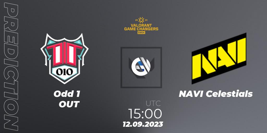 Odd 1 OUT - NAVI Celestials: прогноз. 12.09.2023 at 18:00, VALORANT, VCT 2023: Game Changers EMEA Stage 3 - Group Stage