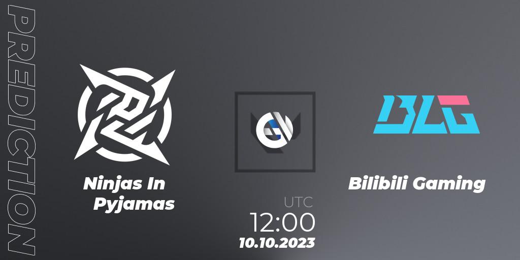Ninjas In Pyjamas - Bilibili Gaming: прогноз. 10.10.2023 at 12:00, VALORANT, VALORANT China Evolution Series Act 2: Selection - Play-In