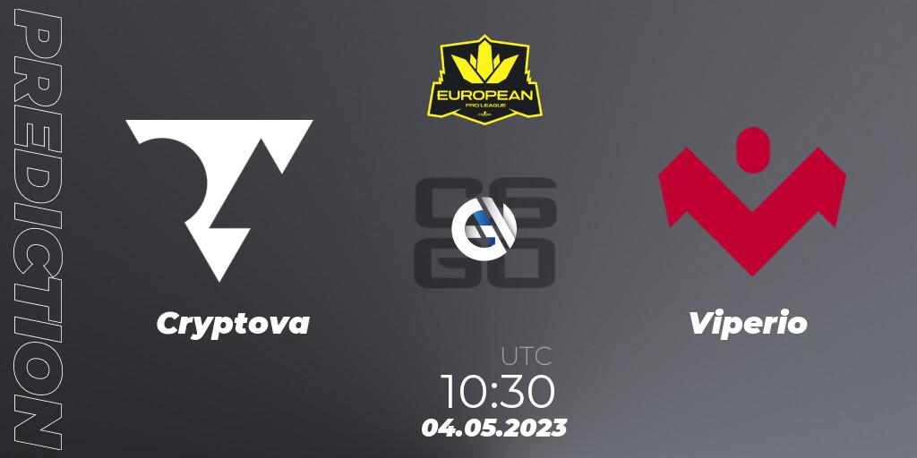 Cryptova - Viperio: прогноз. 04.05.2023 at 10:30, Counter-Strike (CS2), European Pro League Season 8: Division 2