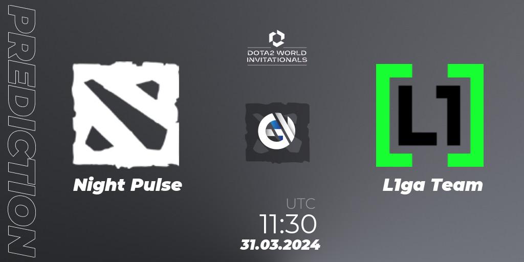 Night Pulse - L1ga Team: прогноз. 31.03.24, Dota 2, Portal Dota 2 World Invitationals
