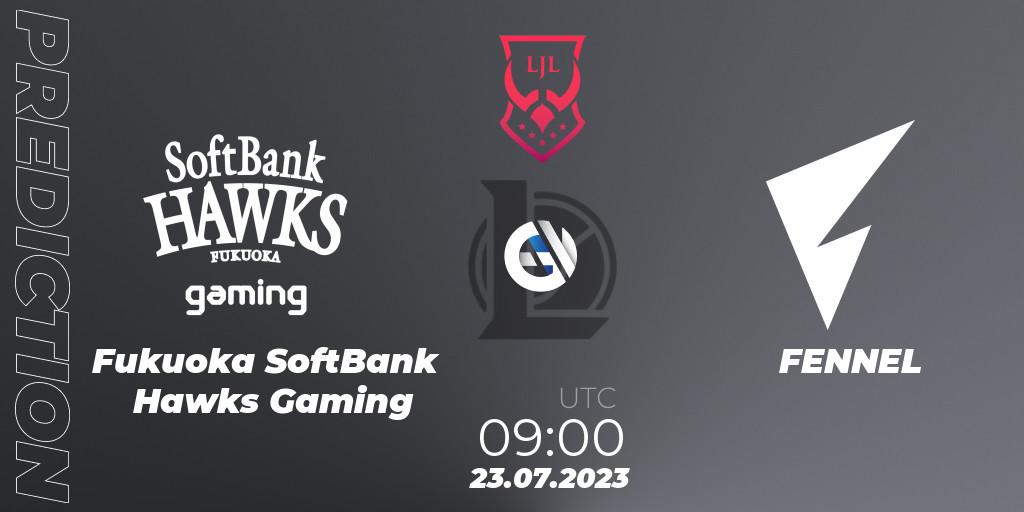 Fukuoka SoftBank Hawks Gaming - FENNEL: прогноз. 23.07.23, LoL, LJL Summer 2023