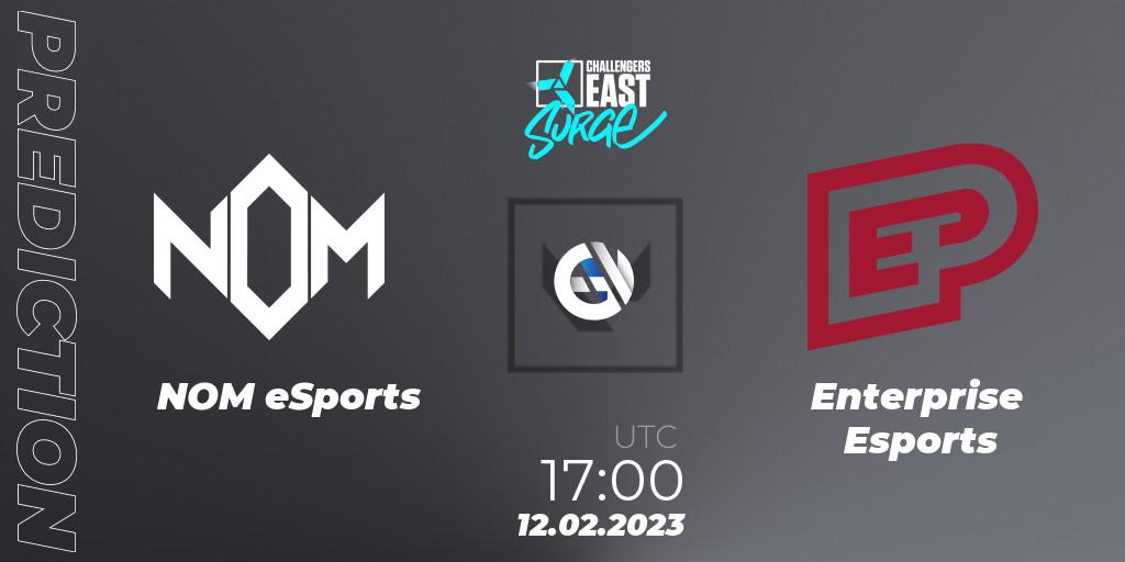 NOM eSports - Enterprise Esports: прогноз. 12.02.23, VALORANT, VALORANT Challengers 2023 East: Surge Split 1