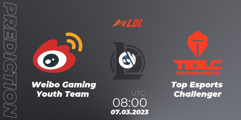 Weibo Gaming Youth Team - Top Esports Challenger: прогноз. 07.03.2023 at 09:25, LoL, LDL 2023 - Regular Season