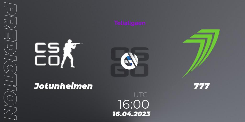 Jotunheimen - 777: прогноз. 16.04.23, CS2 (CS:GO), Telialigaen Spring 2023: Group stage