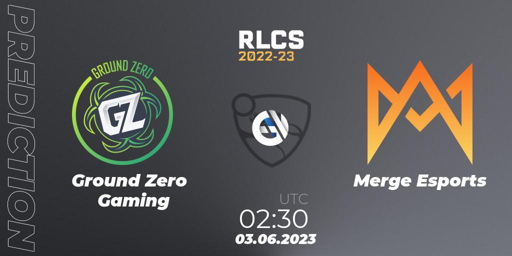 Ground Zero Gaming - Merge Esports: прогноз. 03.06.2023 at 02:30, Rocket League, RLCS 2022-23 - Spring: Oceania Regional 3 - Spring Invitational