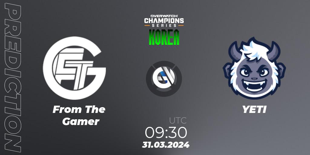 From The Gamer - YETI: прогноз. 31.03.2024 at 09:30, Overwatch, Overwatch Champions Series 2024 - Stage 1 Korea
