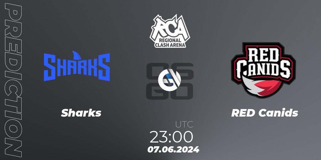 Sharks - RED Canids: прогноз. 08.06.2024 at 01:00, Counter-Strike (CS2), Regional Clash Arena South America