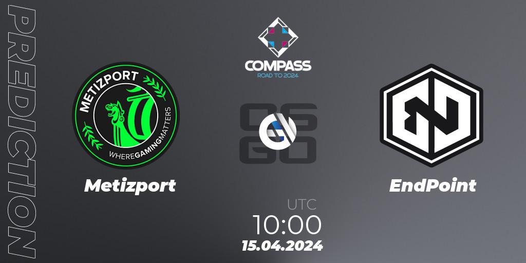 Metizport - EndPoint: прогноз. 15.04.2024 at 10:00, Counter-Strike (CS2), YaLLa Compass Spring 2024