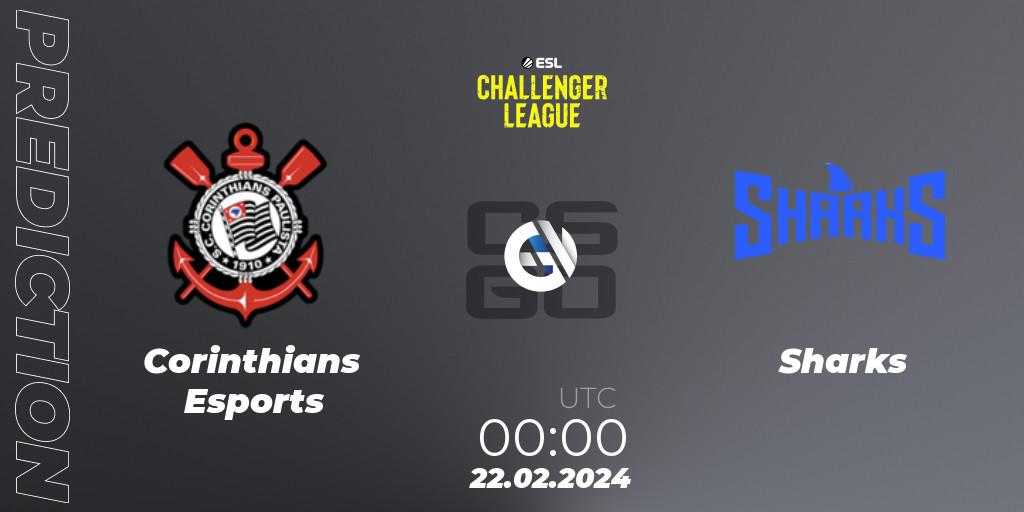 Corinthians Esports - Sharks: прогноз. 22.02.24, CS2 (CS:GO), ESL Challenger League Season 47: South America
