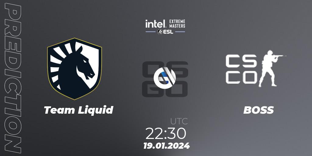 Team Liquid - BOSS: прогноз. 19.01.24, CS2 (CS:GO), Intel Extreme Masters China 2024: North American Closed Qualifier