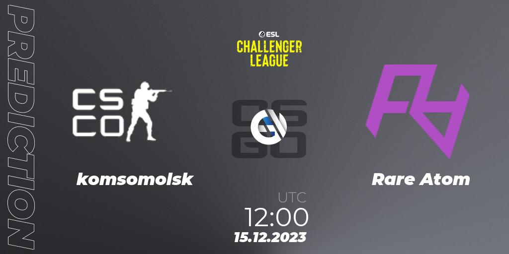 komsomolsk - Rare Atom: прогноз. 15.12.2023 at 12:00, Counter-Strike (CS2), ESL Challenger League Season 46 Relegation: Asia-Pacific
