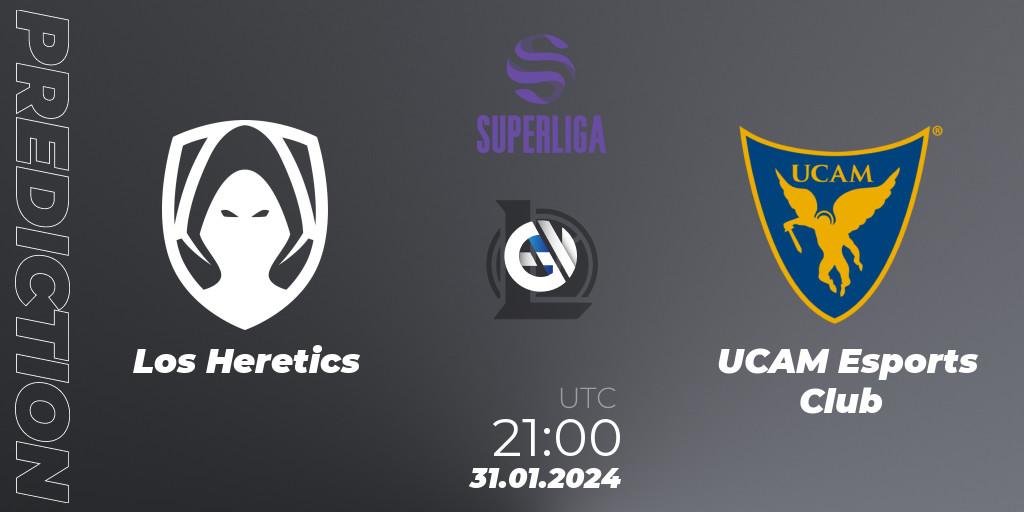 Los Heretics - UCAM Esports Club: прогноз. 31.01.2024 at 21:00, LoL, Superliga Spring 2024 - Group Stage