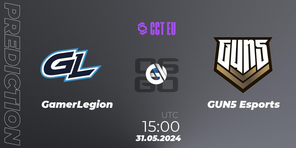 GamerLegion - GUN5 Esports: прогноз. 31.05.2024 at 15:00, Counter-Strike (CS2), CCT Season 2 Europe Series 4
