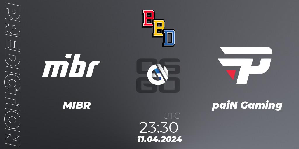 MIBR - paiN Gaming: прогноз. 11.04.24, CS2 (CS:GO), BetBoom Dacha Belgrade 2024: South American Qualifier