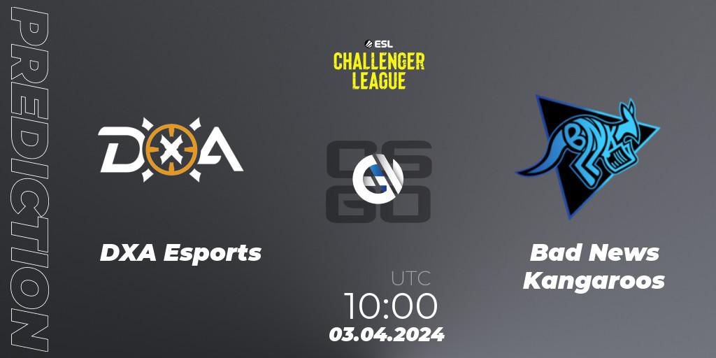 DXA Esports - Bad News Kangaroos: прогноз. 03.04.2024 at 10:00, Counter-Strike (CS2), ESL Challenger League Season 47: Oceania