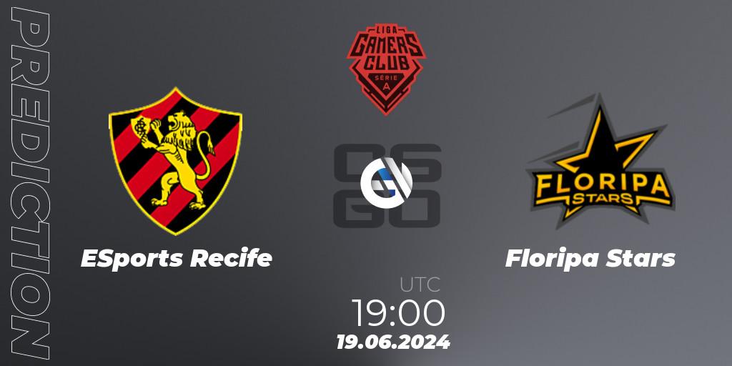 ESports Recife - Floripa Stars: прогноз. 19.06.2024 at 19:00, Counter-Strike (CS2), Gamers Club Liga Série A: June 2024