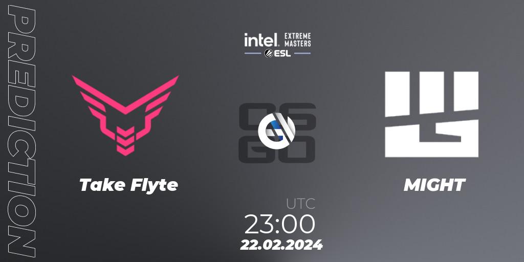 Take Flyte - MIGHT: прогноз. 22.02.24, CS2 (CS:GO), Intel Extreme Masters Dallas 2024: North American Open Qualifier #1