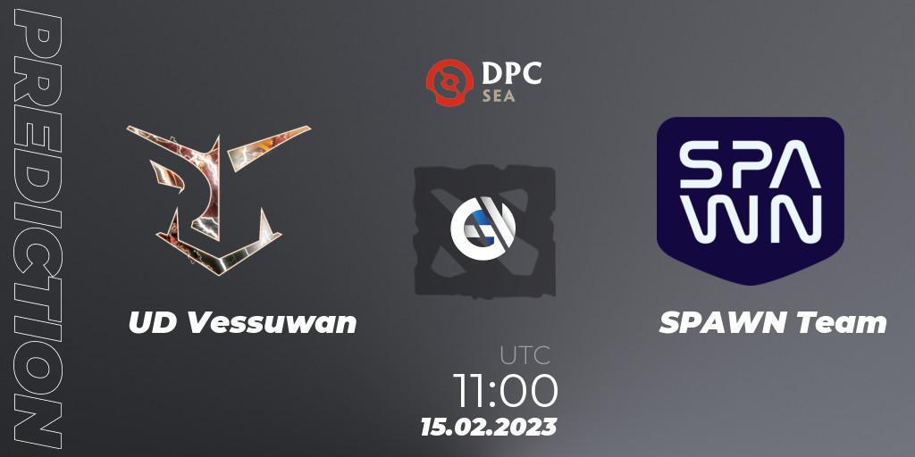 UD Vessuwan - SPAWN Team: прогноз. 15.02.2023 at 11:00, Dota 2, DPC 2022/2023 Winter Tour 1: SEA Division II (Lower)