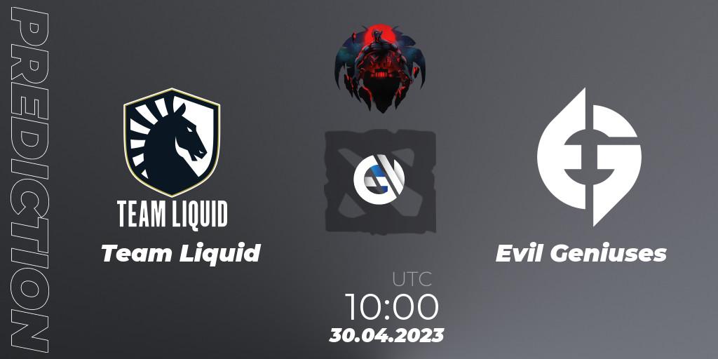 Team Liquid - Evil Geniuses: прогноз. 30.04.23, Dota 2, The Berlin Major 2023 ESL - Group Stage