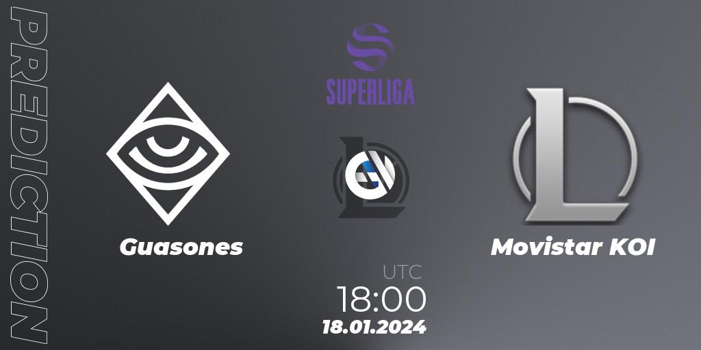 Guasones - Movistar KOI: прогноз. 18.01.2024 at 18:00, LoL, Superliga Spring 2024 - Group Stage