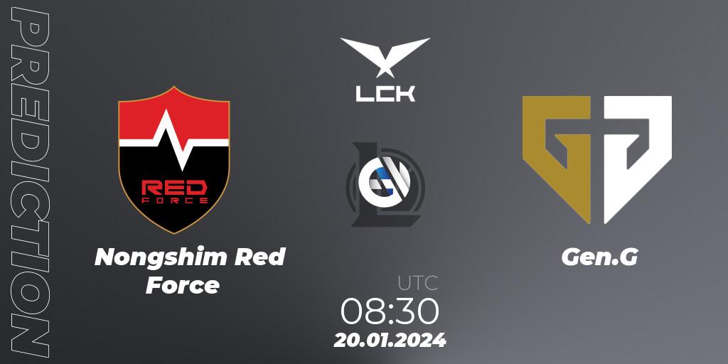 Nongshim Red Force - Gen.G: прогноз. 20.01.24, LoL, LCK Spring 2024 - Group Stage