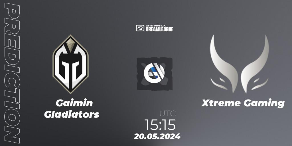 Gaimin Gladiators - Xtreme Gaming: прогноз. 20.05.2024 at 16:00, Dota 2, DreamLeague Season 23