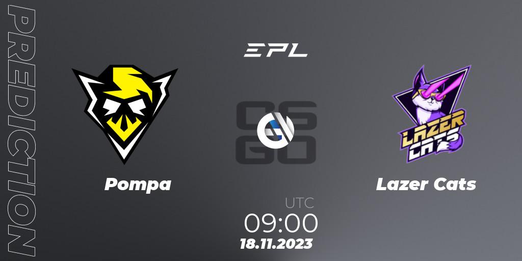 Pompa - Lazer Cats: прогноз. 18.11.2023 at 09:00, Counter-Strike (CS2), European Pro League Season 12: Division 2
