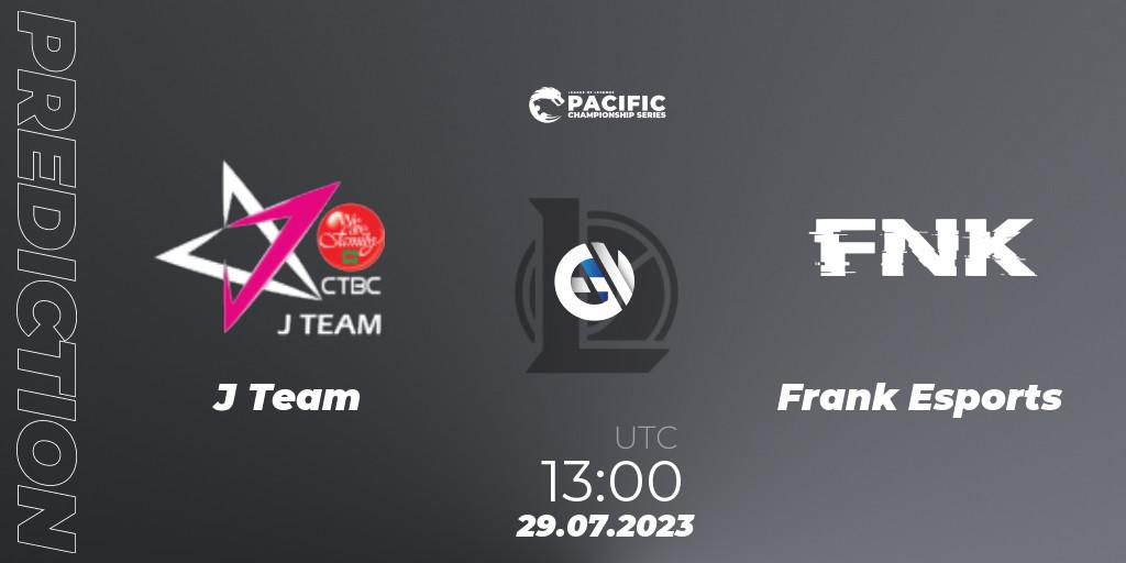 J Team - Frank Esports: прогноз. 29.07.2023 at 13:00, LoL, PACIFIC Championship series Group Stage