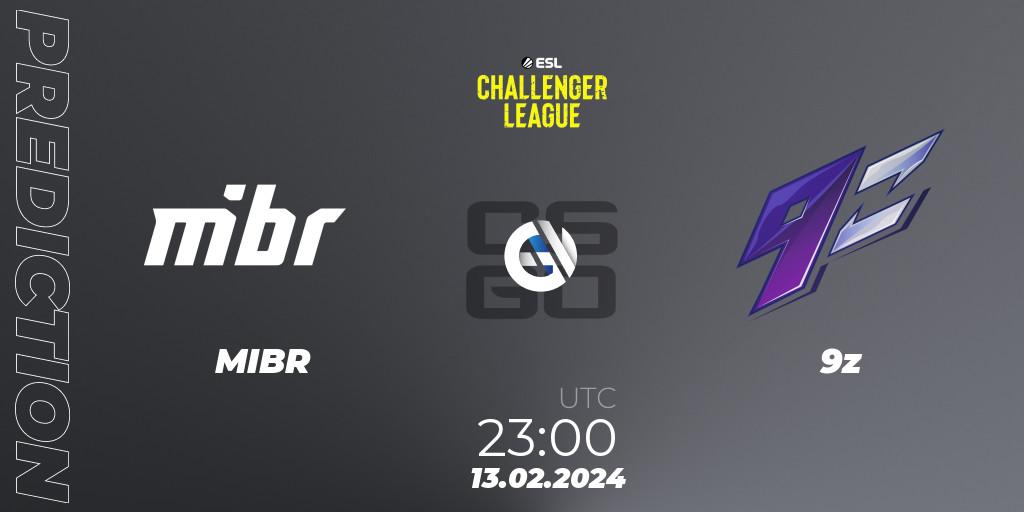 MIBR - 9z: прогноз. 13.02.2024 at 23:00, Counter-Strike (CS2), ESL Challenger League Season 47: South America