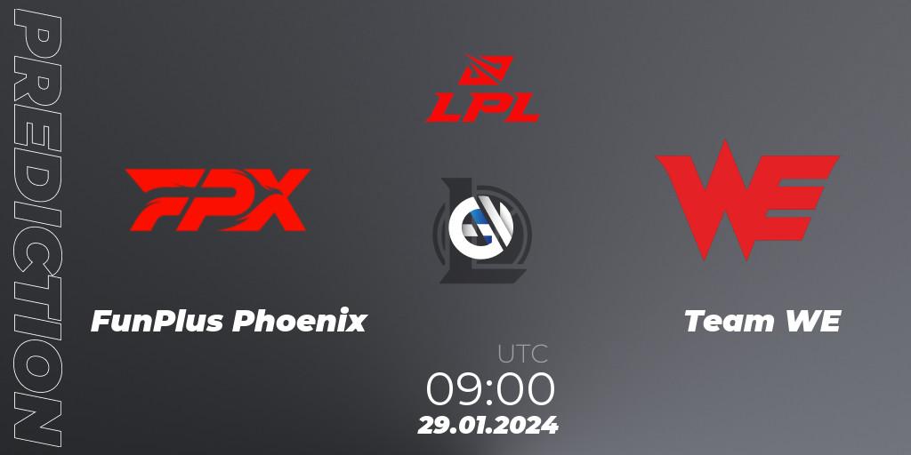 FunPlus Phoenix - Team WE: прогноз. 29.01.2024 at 09:00, LoL, LPL Spring 2024 - Group Stage