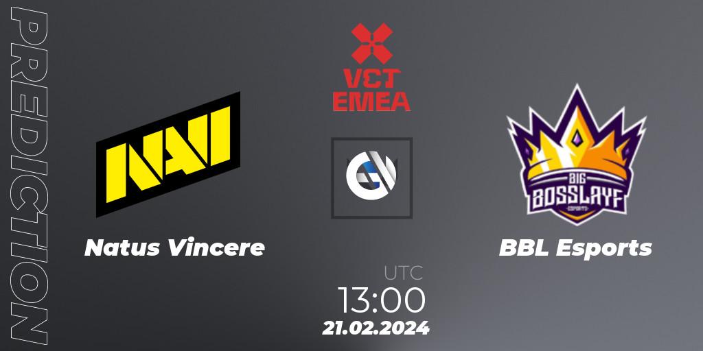 Natus Vincere - BBL Esports: прогноз. 21.02.2024 at 13:20, VALORANT, VCT 2024: EMEA Kickoff