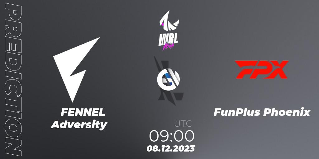 FENNEL Adversity - FunPlus Phoenix: прогноз. 08.12.2023 at 09:00, Wild Rift, WRL Asia 2023 - Season 2 - Regular Season