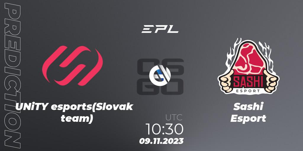 UNITY Esports - Sashi Esport: прогноз. 09.11.2023 at 11:30, Counter-Strike (CS2), European Pro League Season 12: Division 2