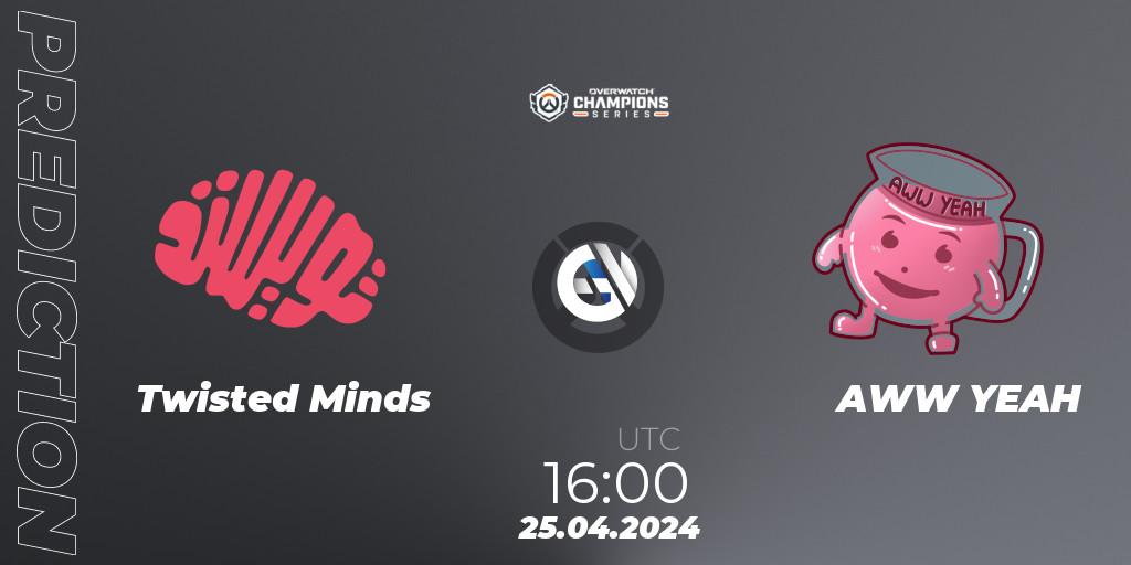 Twisted Minds - AWW YEAH: прогноз. 25.04.2024 at 16:00, Overwatch, Overwatch Champions Series 2024 - EMEA Stage 2 Main Event