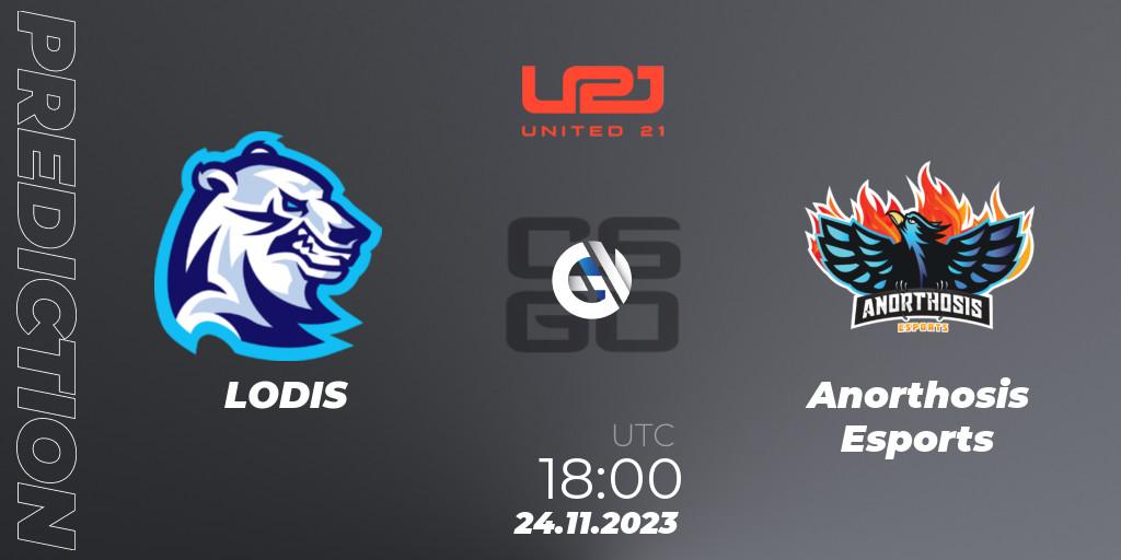 LODIS - Anorthosis Esports: прогноз. 24.11.23, CS2 (CS:GO), United21 Season 8: Division 2