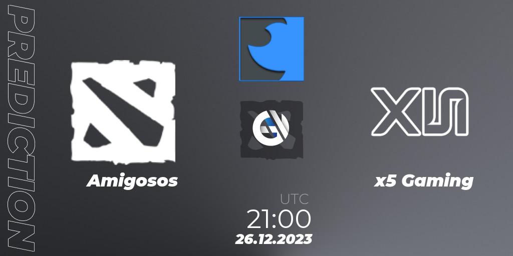 Amigosos - x5 Gaming: прогноз. 26.12.2023 at 21:00, Dota 2, FastInvitational DotaPRO Season 2
