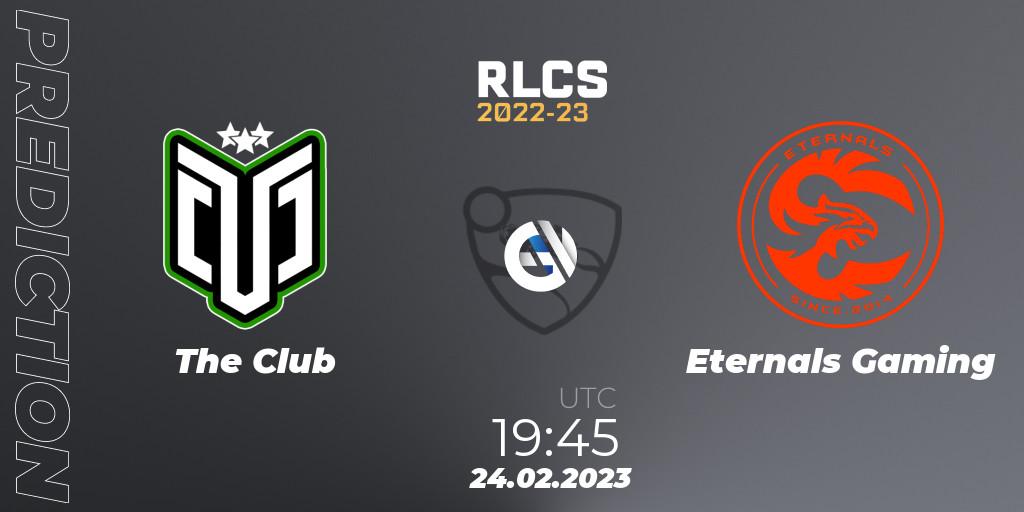 The Club - Eternals Gaming: прогноз. 24.02.2023 at 19:45, Rocket League, RLCS 2022-23 - Winter: South America Regional 3 - Winter Invitational