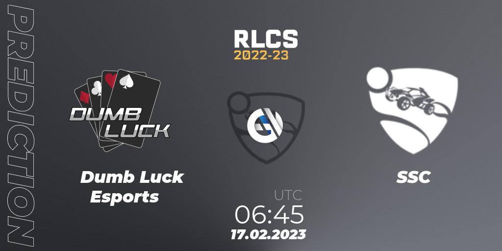 Dumb Luck Esports - SSC: прогноз. 17.02.2023 at 06:45, Rocket League, RLCS 2022-23 - Winter: Oceania Regional 2 - Winter Cup