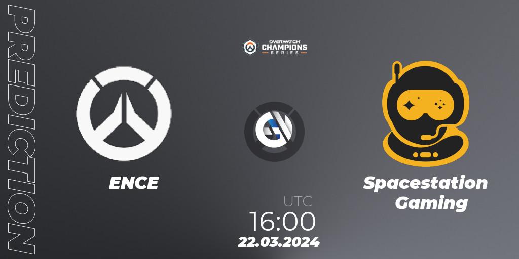 ENCE eSports - Spacestation Gaming: прогноз. 22.03.2024 at 16:00, Overwatch, Overwatch Champions Series 2024 - EMEA Stage 1 Main Event