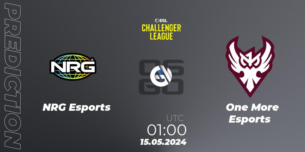 NRG Esports - One More Esports: прогноз. 15.05.2024 at 01:00, Counter-Strike (CS2), ESL Challenger League Season 47: North America