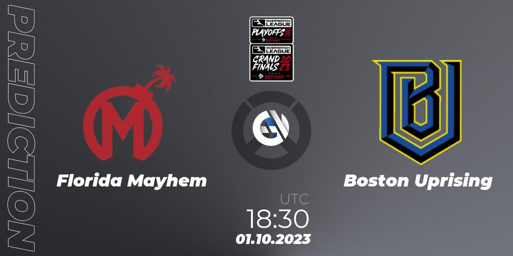 Florida Mayhem - Boston Uprising: прогноз. 01.10.2023 at 18:30, Overwatch, Overwatch League 2023 - Playoffs