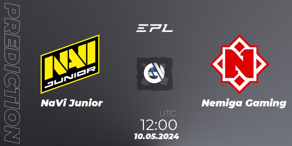 NaVi Junior - Nemiga Gaming: прогноз. 10.05.2024 at 13:40, Dota 2, European Pro League Season 18