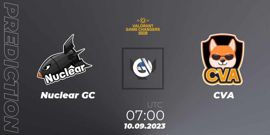 Nuclear GC - CVA: прогноз. 10.09.2023 at 07:00, VALORANT, VCT 2023: Game Changers Korea Stage 2