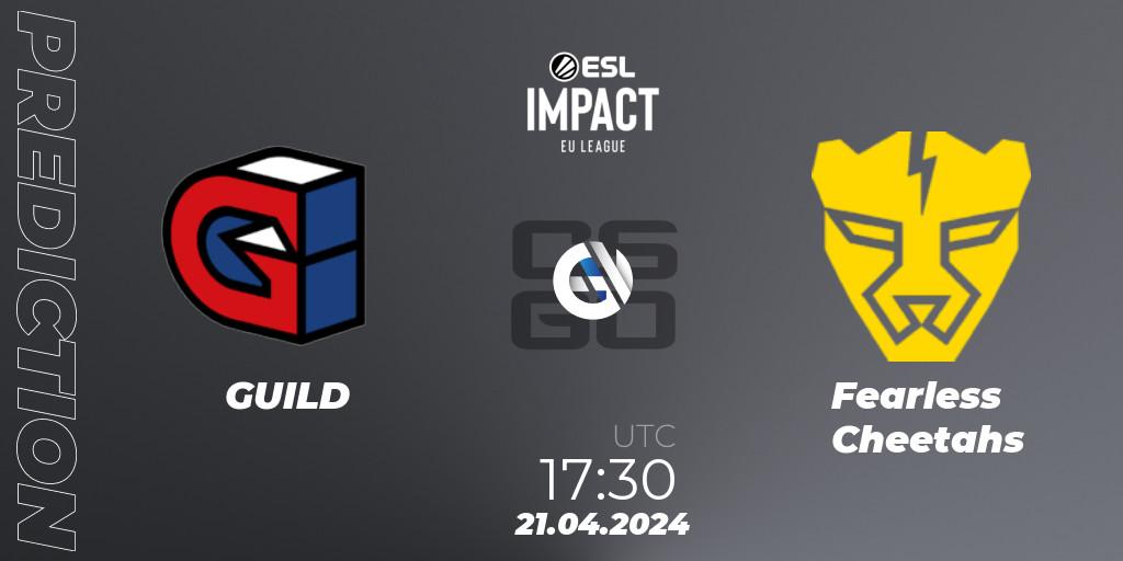 GUILD - Fearless Cheetahs: прогноз. 21.04.2024 at 17:30, Counter-Strike (CS2), ESL Impact League Season 5: Europe
