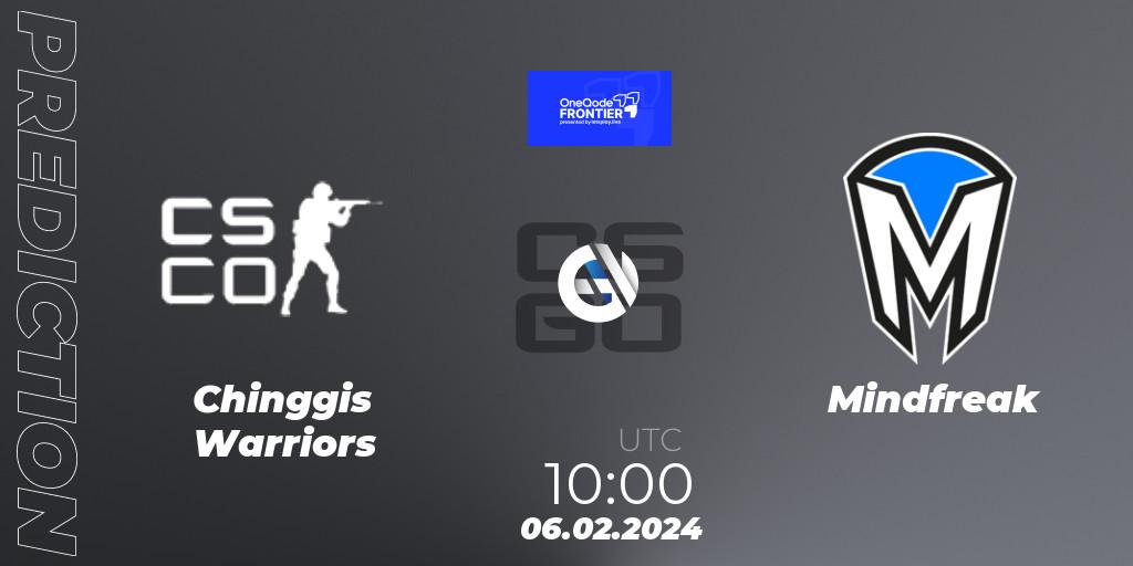 Chinggis Warriors - Mindfreak: прогноз. 06.02.2024 at 10:00, Counter-Strike (CS2), OneQode Frontier
